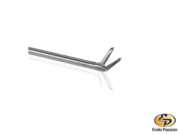 Valve rongeur, oval jaw 4mm, 45° angled upwards, single action, with ratchet