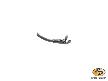 Löffel oval, 45° aufwärts, distale flexible Spirale, vertikal öffnend, einfach beweglich