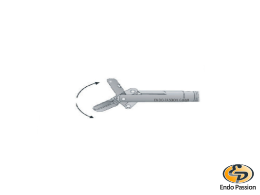 Biopsiezange, ovaler Löffel, beiseitig kippbar, autoklavierbar