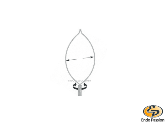 Einweg Polypektomieschlinge oval, monofiler Draht, mit Handgriff