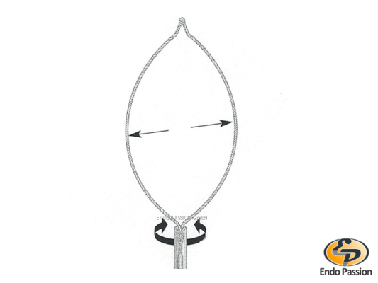 Einweg Polypektomieschlinge oval, multifil, mit Handgriff