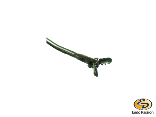 Löffel mit Alligatorzähnen, distale flexible Spirale, horizontal öffnend, doppelbeweglich